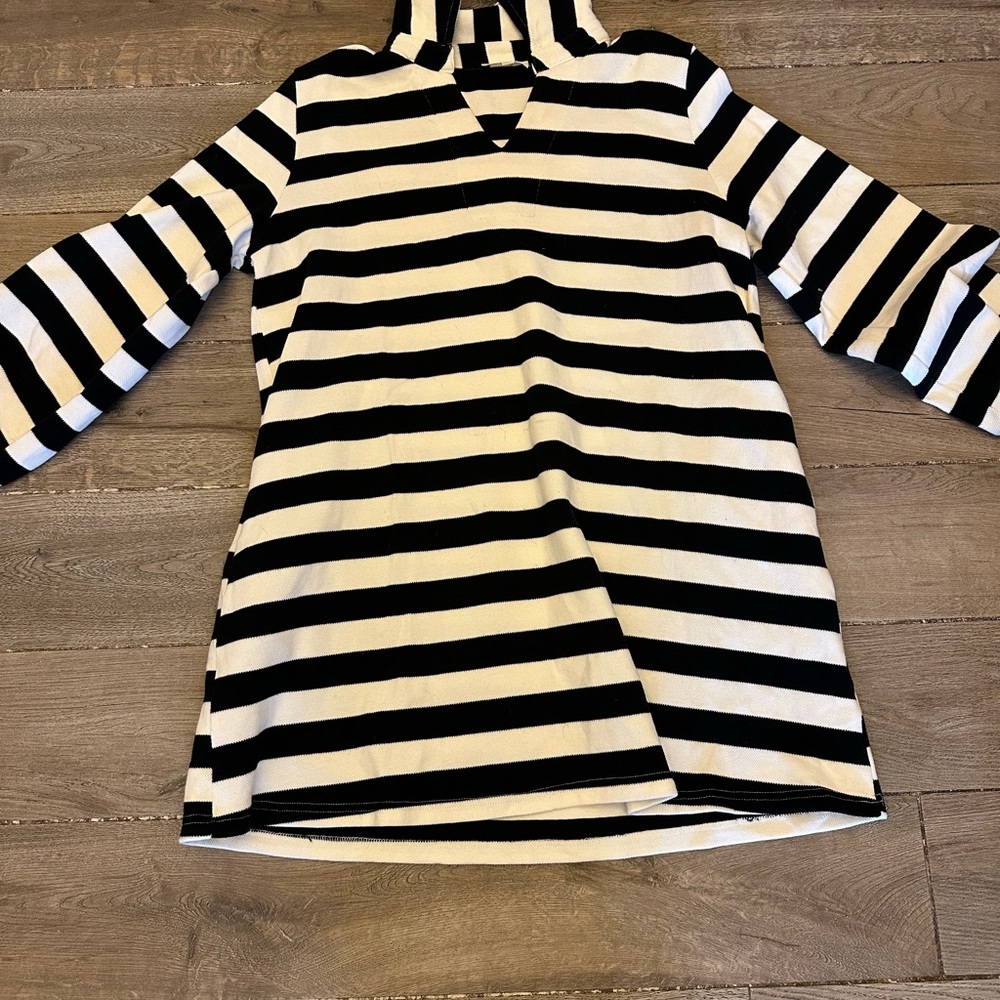 Entro Monochrome Striped Dress